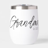 Black Script Typography Grandma Established Year (正面)