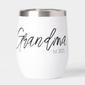 Black Script Typography Grandma Established Year (背面)