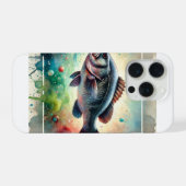 Black Sea Bass 200624AREF101 - Watercolor iPhoneケース (裏面横)