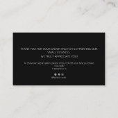 Black Serif Thank You Card Discount Code Business 名刺 (裏面)