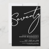 Black Seventy 70th Birthday Party 招待状 (正面)