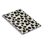 Black Shapes and Gold Confetti Pattern ノートブック (右側)