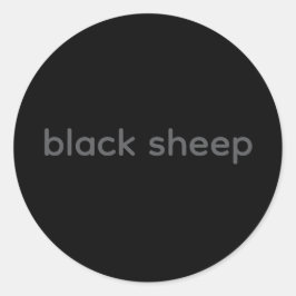 Black Sheep - タイポグラフィステッカー ラウンドシール