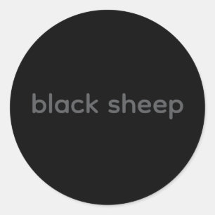 Black Sheep - タイポグラフィステッカー ラウンドシール