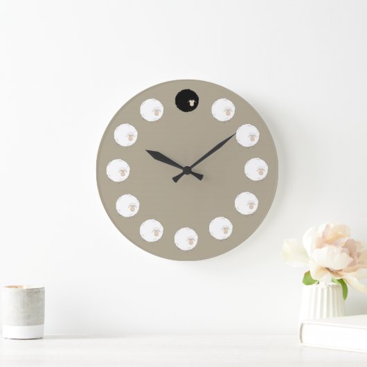 Black sheep ラージ壁時計 (ホーム)