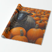 Black Sheep Autumn Pumpkin Patch Decoupage ラッピングペーパー (アンロールド)