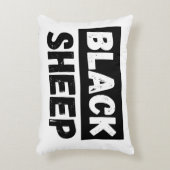 Black Sheep Bold Distressed Rebel Streetwear Art アクセントクッション (正面(垂直))