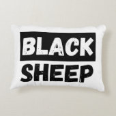 Black Sheep Bold Distressed Rebel Streetwear Art アクセントクッション (裏面)