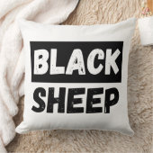 Black Sheep Bold Distressed Rebel Streetwear Art クッション (ブランケット)