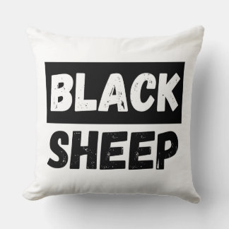 Black Sheep Bold Distressed Rebel Streetwear Art クッション