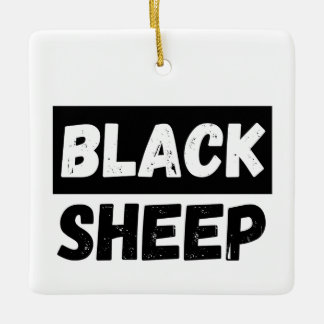 Black Sheep Bold Distressed Rebel Streetwear Art セラミックオーナメント
