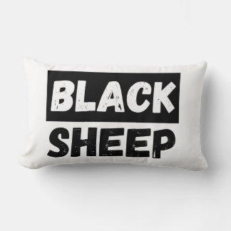 Black Sheep Bold Distressed Rebel Streetwear Art ランバークッション