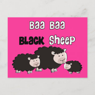Black Sheep Designs "baa baa 黒ひつじ" ポストカード
