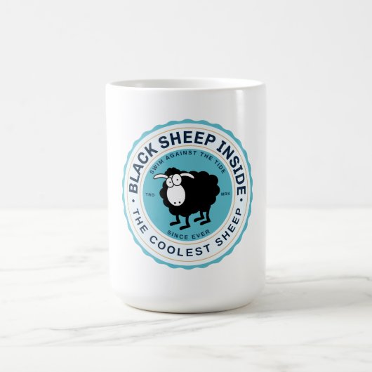 Black Sheep Inside - 潮流に抗う コーヒーマグカップ (中央)