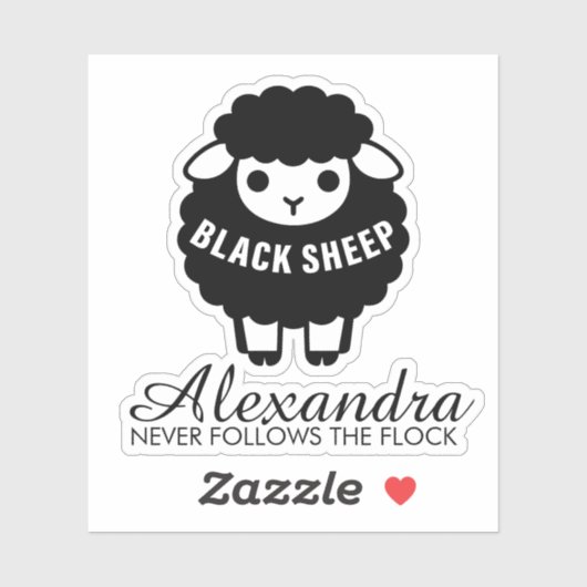 Black Sheep Never Follows Flock Funny シール (シート)