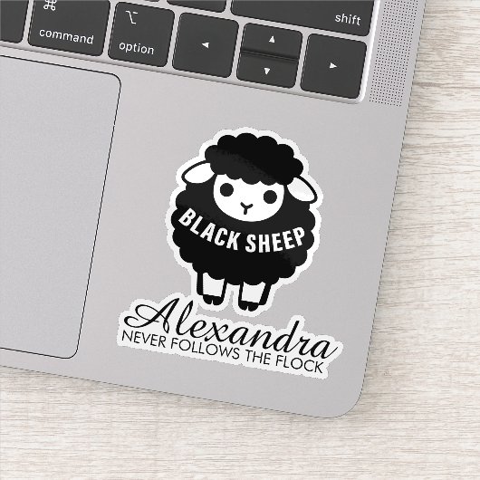 Black Sheep Never Follows Flock Funny シール (詳細)