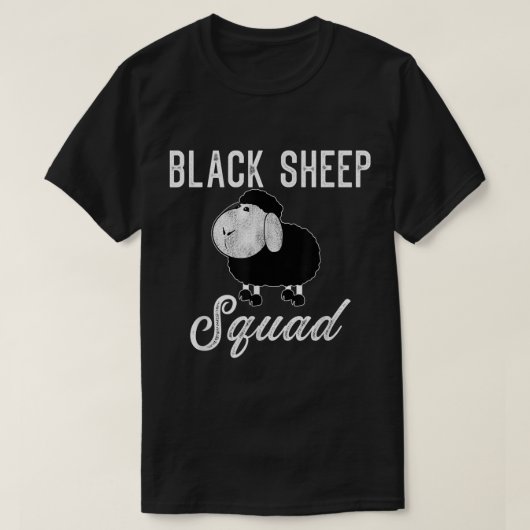 Black Sheep Squad Funny Design Tシャツ (デザイン正面)
