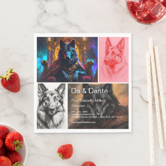 Black Shepherd Dog Paper Napkin スタンダードランチョンナプキン