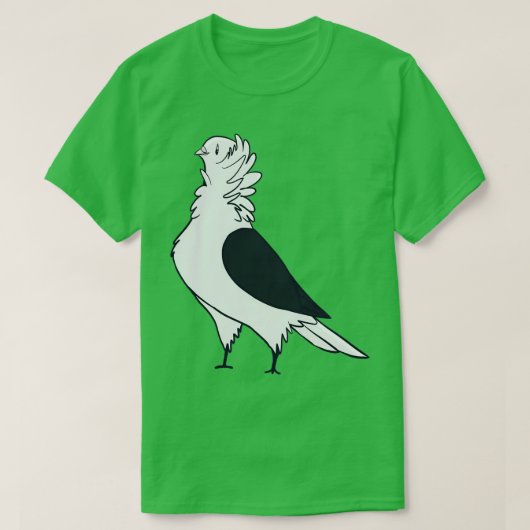 Black Shield Old German Owl Pigeon Tシャツ (デザイン正面)