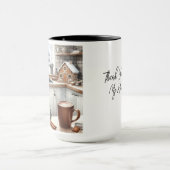 Black Shih Tzu Thank You Christmas Coffee Mug Cup  マグカップ (中央)