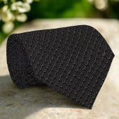 Black Shiny Square Shape Elegant Fabric Texture ネクタイ