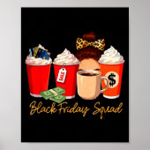 Black Shopng Friday Squad Coffee C Coffee Lover  ポスター (正面)