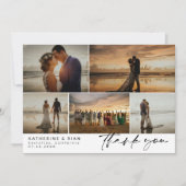 Black Signature Scriptの写真結婚ありがとう サンキューカード (正面)