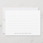 Black Signature Scriptの写真結婚ありがとう サンキューカード (裏面)