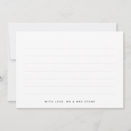 Black Signature Scriptの写真結婚ありがとう サンキューカード (裏面)