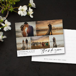 Black Signature Scriptの写真結婚ありがとう サンキューカード