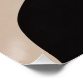 Black Silhouette African American Woman Head Wrap ポスター (コーナー)