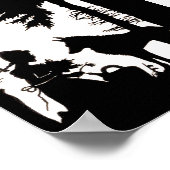 Black Silhouette Red Riding Hood Wolf Woods ポスター (角)