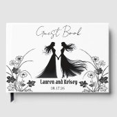 Black Silhouette Wedding Guest ゲストブック (正面)