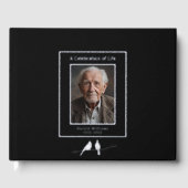 Black Silve Cardinals Real Foil Funeral GuestBook  ゲストブック (正面)