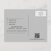 Black & Silver Art Deco Gatsby-Inspired Wedding ポストカード (裏面)