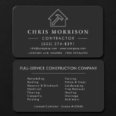 Black Silver Building Contractor 名刺
