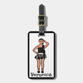 Black Silver Dancer #4 Luggage Tag ラゲッジタグ