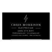 Black Silver Electrician  マグネット名刺 (正面)