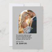 Black & Silver Gatsby-Inspired Art Deco Wedding サンキューカード (裏面)