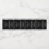 Black & Silver Glitter Perfume Roller Bottle label ペットボトルラベル (シングルラベル)