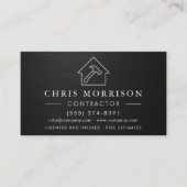 Black Silver Metallic Building Construction  名刺 (正面)