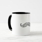 Black Silver Mustache マグカップ (正面左)