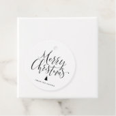 Black Simple Calligraphy Merry Christmas フェイバータグ (インサイチュ)