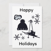 Black ski & winter designs  シーズンカード (正面)