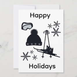 Black ski & winter designs シーズンカード