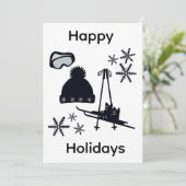 Black ski & winter designs  シーズンカード (スタンド正面)