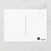 Black ski & winter designs ポストカード (裏面)