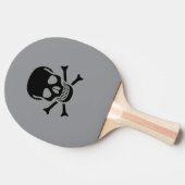 Black Skull gray ping pong paddle 卓球ラケット (横)
