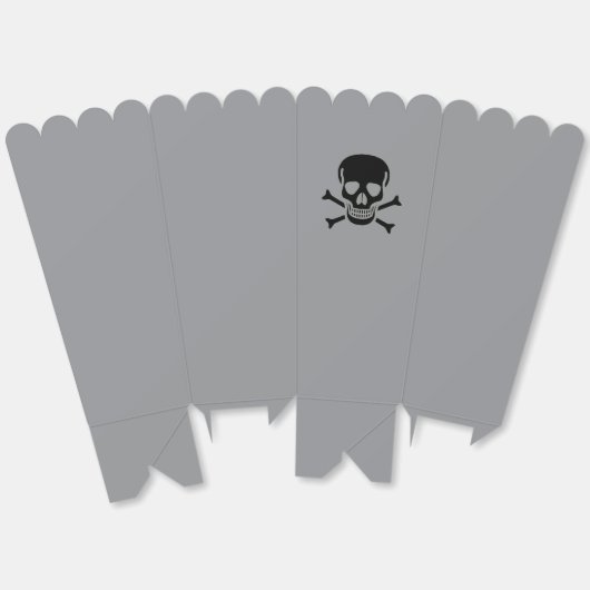 Black Skull gray popcorn boxes フェイバーボックス (見開き)