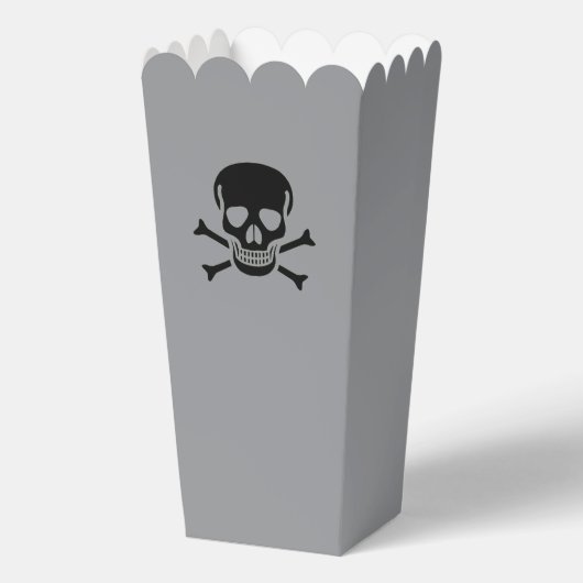 Black Skull gray popcorn boxes フェイバーボックス (正面)